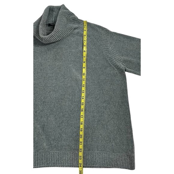 Lafayette 148 Women’s 100% Silk Sweater Turtleneck Gray Size XL Soft - Picture 8 of 9